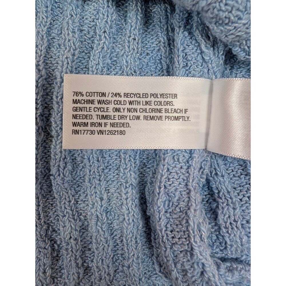 Women's Universal Thread Rib Cardigan Blue Medium - Picture 7 of 7